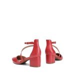 Ankle Strap Chunky Block Heel Pump Shoes