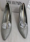 Silver Glitter Pointed Toe Pumps for Women