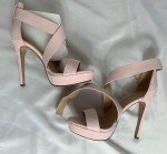 Dream Pairs Women's Pink Open Toe Stilettos 8.5