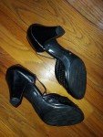 Naturalizer "Loriana" Black T-Strap Heels, Size 9