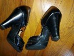 Naturalizer "Loriana" Black T-Strap Heels, Size 9