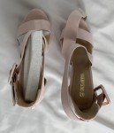 Dream Pairs Women's Pink Open Toe Stilettos 8.5