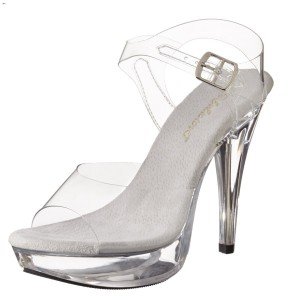 Fabulicious Clear Ankle-Strap Sandal for Women