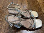 A New Day Women's Gold Strappy Heels, Size 7