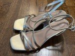 A New Day Women's Gold Strappy Heels, Size 7
