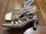 A New Day Women's Gold Strappy Heels, Size 7