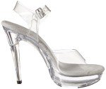 Fabulicious Clear Ankle-Strap Sandal for Women
