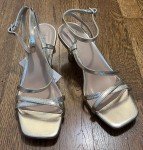 A New Day Women's Gold Strappy Heels, Size 7