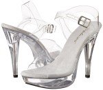 Fabulicious Clear Ankle-Strap Sandal for Women