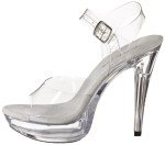 Fabulicious Clear Ankle-Strap Sandal for Women