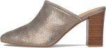 Johnston & Murphy Women's Gold Metallic Suede Mules