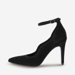 Christian Siriano Kenni Black Ankle Strap Heels