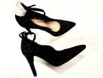 Christian Siriano Kenni Black Ankle Strap Heels
