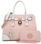 Dasein Women's 2-Piece Handbag Set in Pink