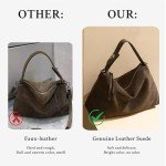 Brown Suede Hobo Bag for Women
