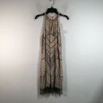 Parker Sansa Embellished Dress in Nude/Silver, XS