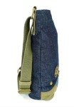 Blue Denim Cross-Body Handbag with Butterfly Design