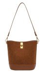 Retro Suede Bucket Purse for Women