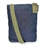 Blue Denim Cross-Body Handbag with Butterfly Design