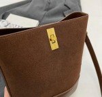 Retro Suede Bucket Purse for Women