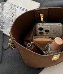 Retro Suede Bucket Purse for Women