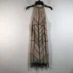 Parker Sansa Embellished Dress in Nude/Silver, XS