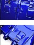 Blue Patent Leather Handbag Set – 3PCS