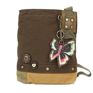 Chala Butterfly Patch Crossbody Handbag - Dark Brown