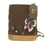 Chala Butterfly Patch Crossbody Handbag - Dark Brown