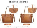 Two-Tone Brown Genuine Leather Tote Handbag