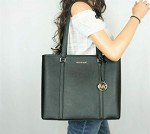 Michael Kors Women's Black Sady Leather Tote Bag