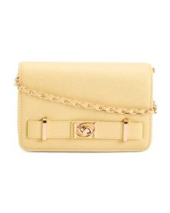 Bebe Evie Yellow Crossbody Handbag with Chain Strap