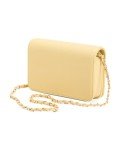 Bebe Evie Yellow Crossbody Handbag with Chain Strap