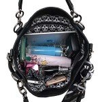 Chikencall Women’s Punk Skull Tote Bag with Scarf