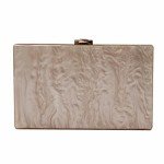 Beige Acrylic Evening Clutch Bag for Women