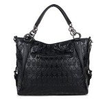 Chikencall Women’s Punk Skull Tote Bag with Scarf