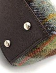 Light Blue Check Harris Tweed Small Tote Bag