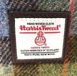 Light Blue Check Harris Tweed Small Tote Bag