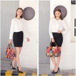 Stylish Women's Leather Top Handle Handbag