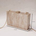 Beige Acrylic Evening Clutch Bag for Women