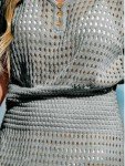 CUPSHE Gray Crochet Swim Cover-Up Dress