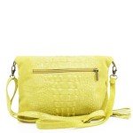 Pink Italian Suede Snake Skin Clutch with Tassel