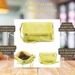 Pink Italian Suede Snake Skin Clutch with Tassel