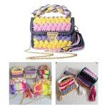 Trendy Woven Crochet Tote Shoulder Bag for Women