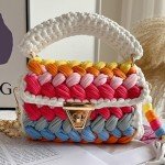 Trendy Woven Crochet Tote Shoulder Bag for Women