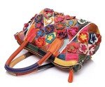 Colorful Leather Top Handle Shoulder Bag for Women