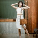 Yellow Floral Handbag for Women and Girls