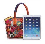 Colorful Leather Top Handle Shoulder Bag for Women