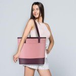 Chic Pink Women's Tote Sling Handbag Set