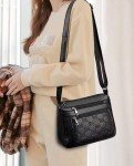 Women's Soft Leather Black Crossbody Shoulder Bag